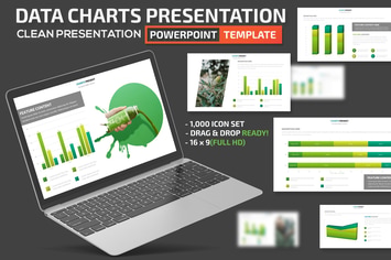 Green Charts Powerpoint Presentation