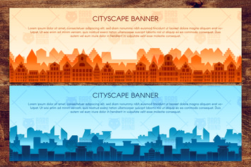 Horizontal Urban Landscapes Set