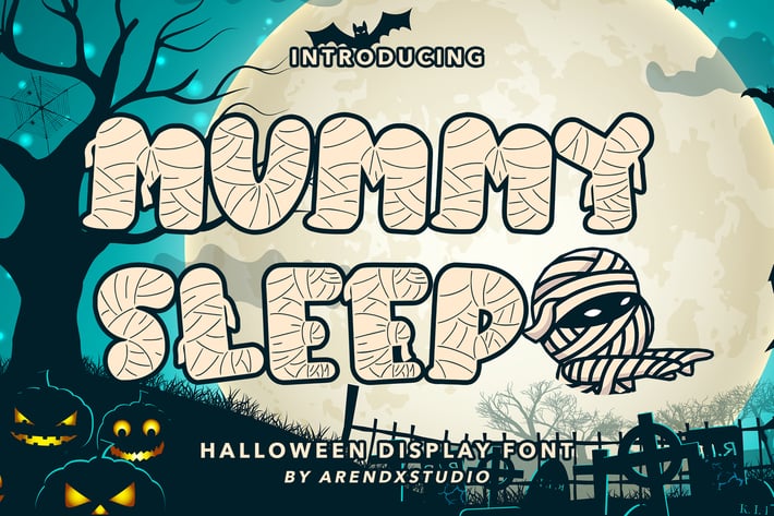 Mummy Sleep - Halloween Display Font