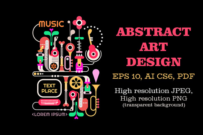 Abstract Music Design vector illustration