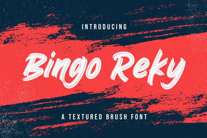 Bingo Reky - Textured Brush Font