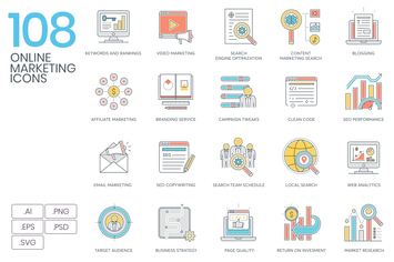 Online Marketing Icons