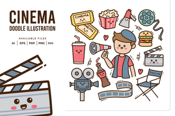 Cinema Doodle Illustration