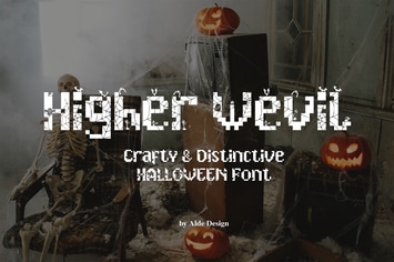 Higher Wevil - Halloween Font