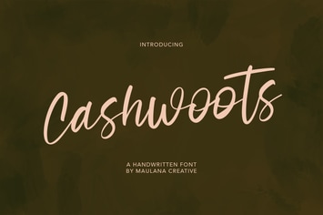 Cashwoots Handwritten Font