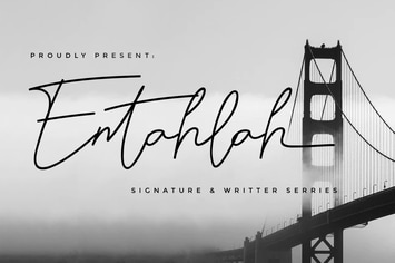 Entahlah Signature Font