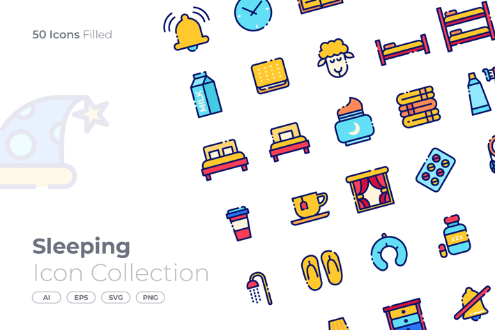 Sleeping Filled Icon