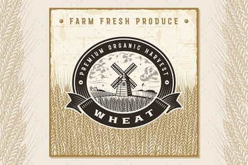 Vintage Wheat Harvest Label