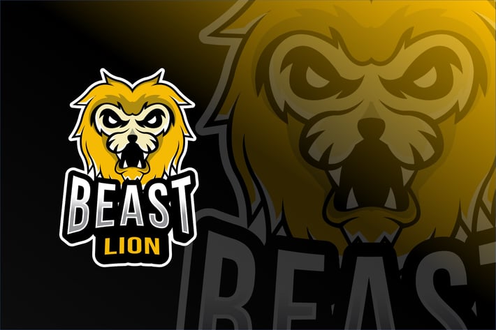 Beast Lion Esport Logo Template