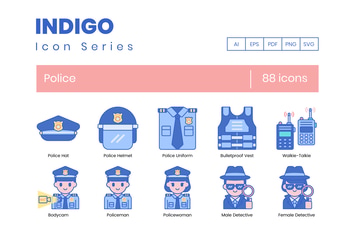 88 Police Icons