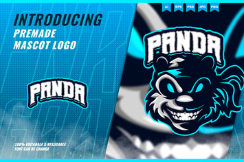 Ninja Panda - Mascot Esport Logo Template