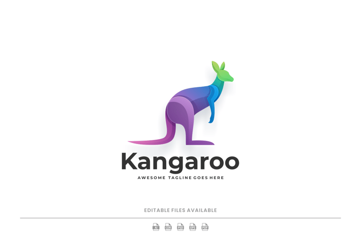 Kangaroo Gradient Colorful Logo