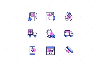 Logistics - Modern Line Design Style Icons Set