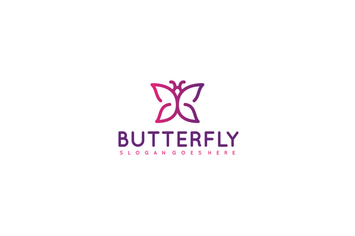 Colorful Butterfly Logo