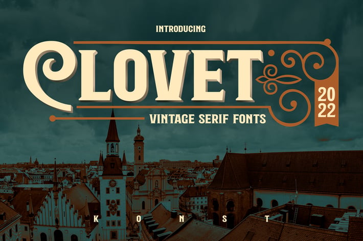Clovet - Bold Vintage Fonts