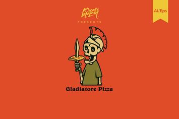 Gladiatore Pizza Logo Template