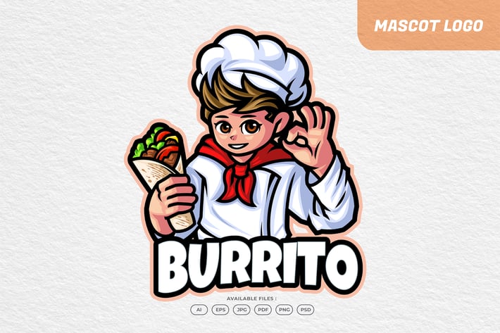 Taco and Burrito Chef Food Logo