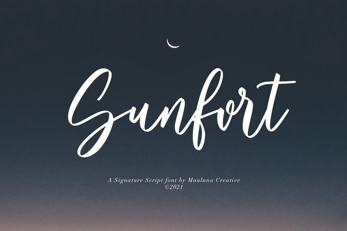 Sunfort Signature Script Font