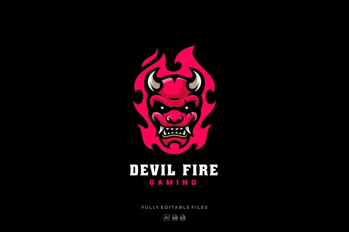 Japanese Mask Sports and E-sports Style Logo