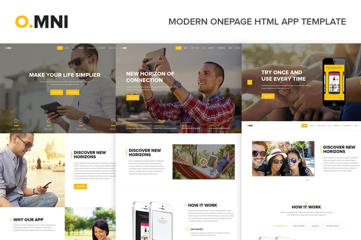 Omni - Modern Onepage HTML App Template