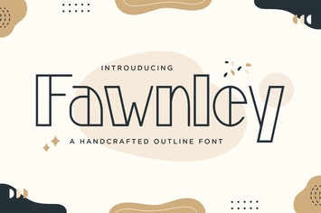 Fawnley - A Handcrafted Outline Font
