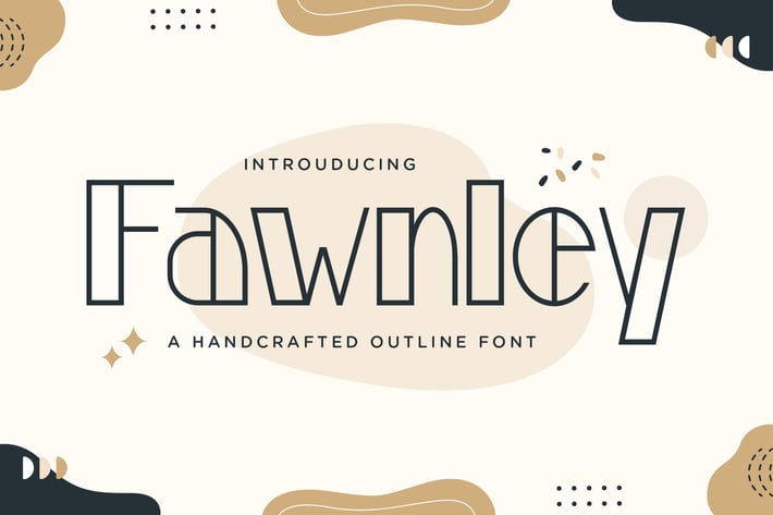 Fawnley - A Handcrafted Outline Font