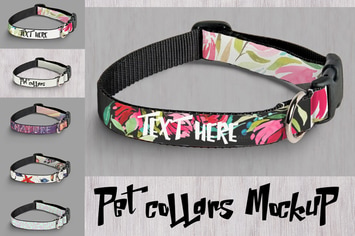 Mockup pet collars