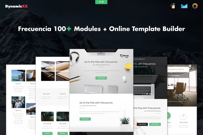 Frecuencia - 100+ Modules - Email + Builder