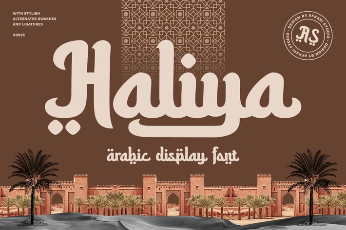 Haliya - Arabic Font Style Typeface