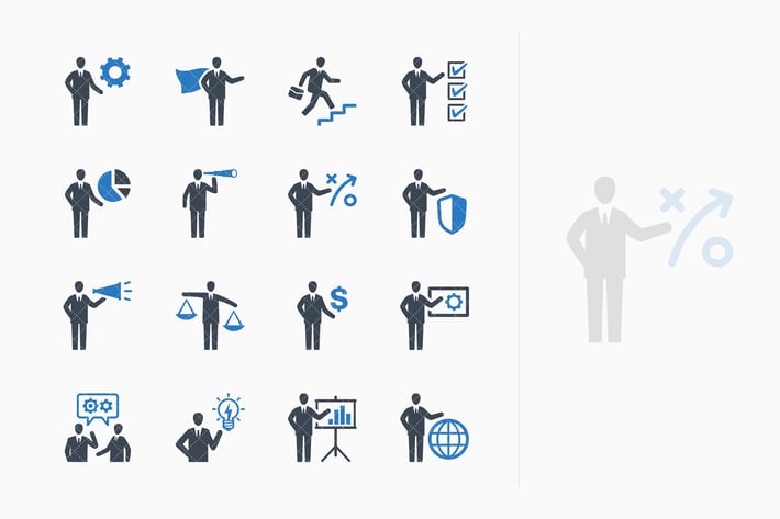 Business Management Icons Set 2 - Blue Series