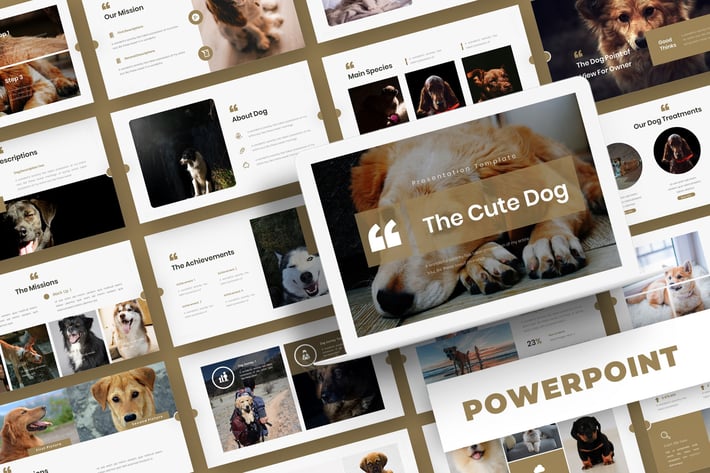 The Cute Dog - Powerpoint Template