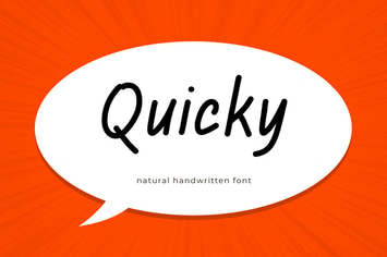 Quicky - Natural handwritten font