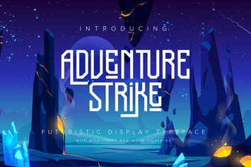 Adventure Strike | Futuristic Display Typeface
