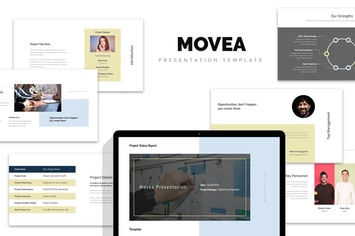 Movea : Project Status Report Powerpoint Template