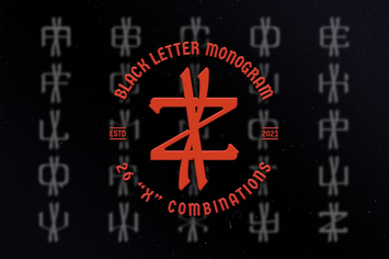 X Black Letter Monogram Logo Vol.3