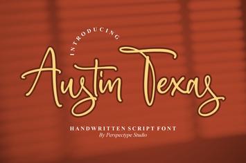 Austin Texas Handwritten Script Font