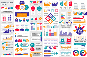 Collection Infographic Elements Template Graphics