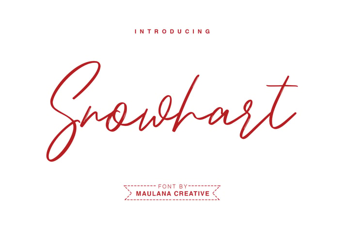 Snowhart - Brush Font