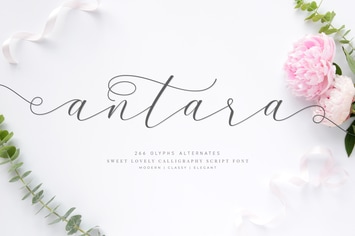 antara script font