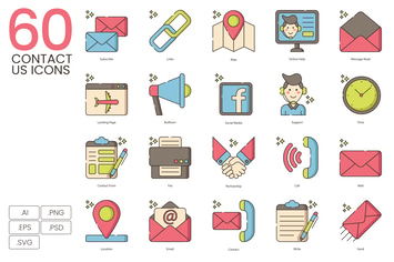 60 Contact Us Icons (PNG)