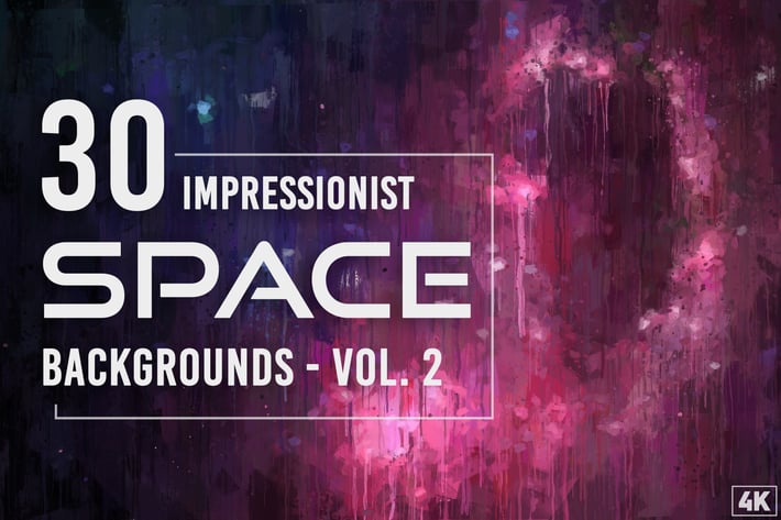 30 Impressionist Space Backgrounds - Vol. 2