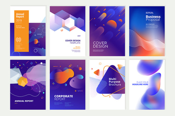 Set of brochure, annual report design templates