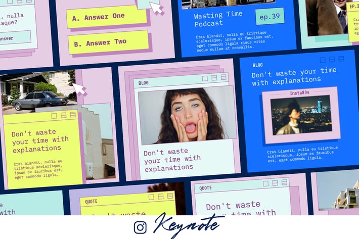 Insta 80s - Keynote Instagram Template
