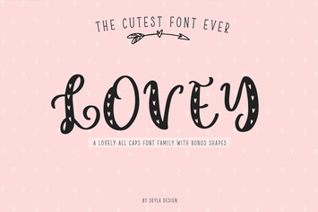 Cute heart font family Lovey