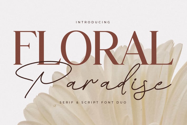 Floral Paradise Font Duo
