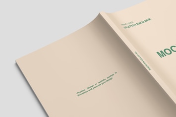 Close up US Letter Magazine Cover Mockup