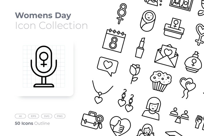 Womens Day Outline Icon
