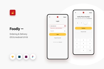 Foodly - Ordering Delivery iOS & Android UI Kit 7