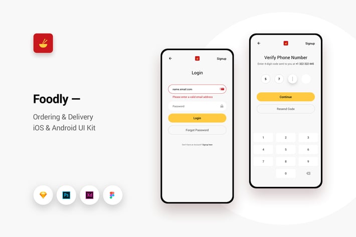 Foodly - Ordering Delivery iOS & Android UI Kit 7