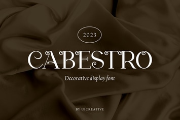 Cabestro Decorative Display Font